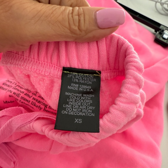 Aviator Nation Logo Pink Casual Streetwear Joggers Sweatpants Sz XS - Picture 6 of 7